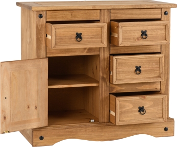 Image: 7286 - Corona 1 Door 4 Drawer Sideboard